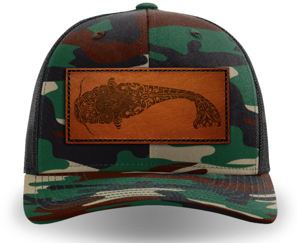 Leather Patch Hat - Flathead Catfish