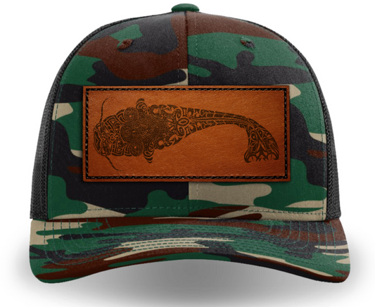 Leather Patch Hat - Flathead Catfish