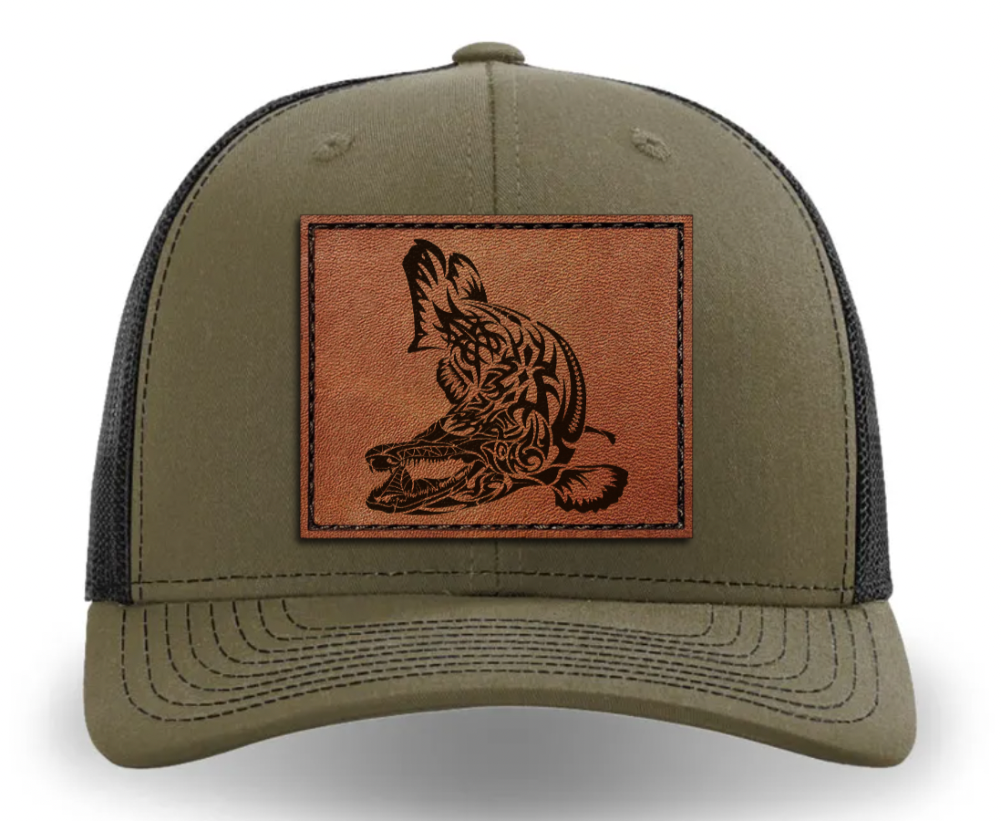 WILD LIFE Leather Patch Hat - Alligator Gar
