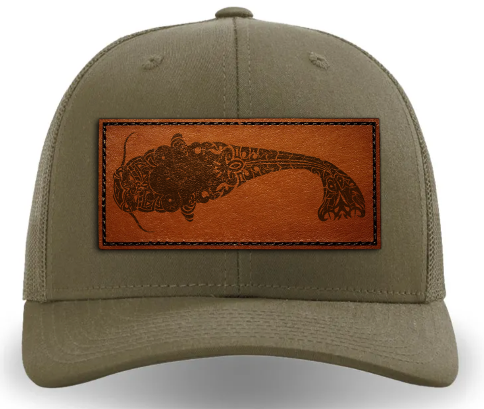Leather Patch Hat - Flathead Catfish