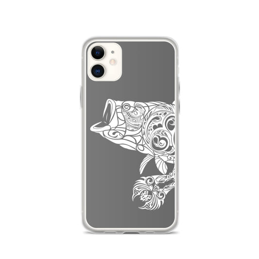 iPhone Case - Largemouth Bass - Grey