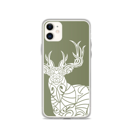 iPhone Case - Whitetail Deer - Forest Green