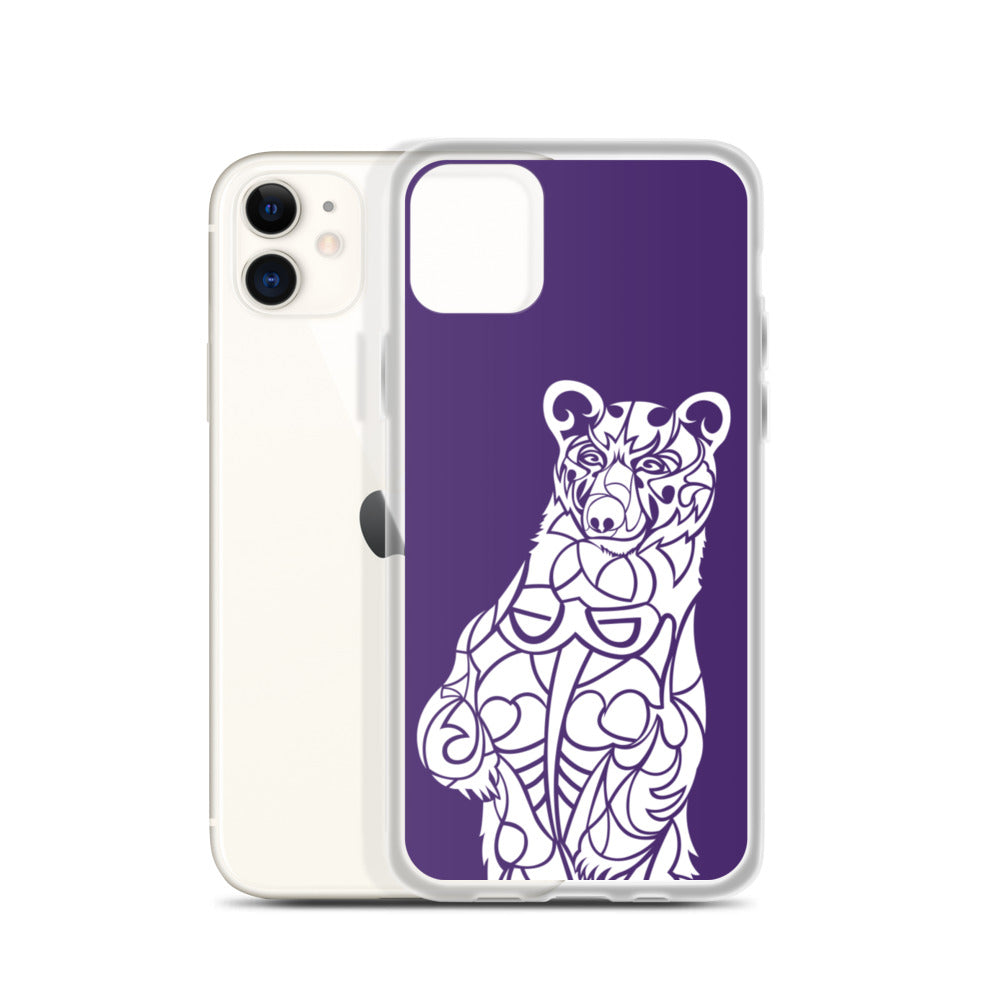 iPhone Case - Black Bear - Purple