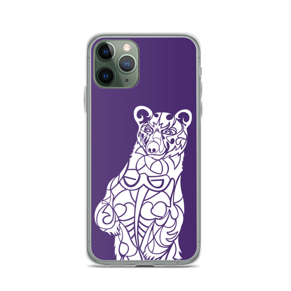 iPhone Case - Black Bear - Purple