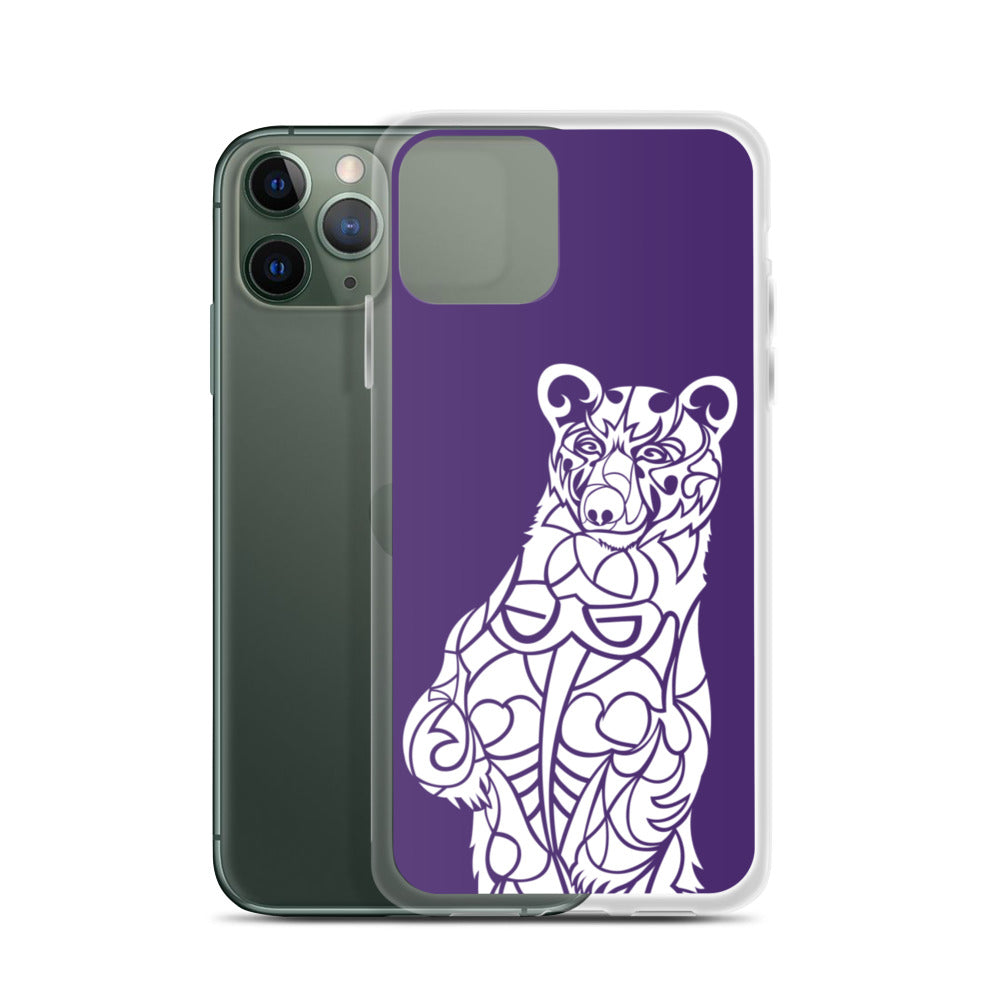 iPhone Case - Black Bear - Purple