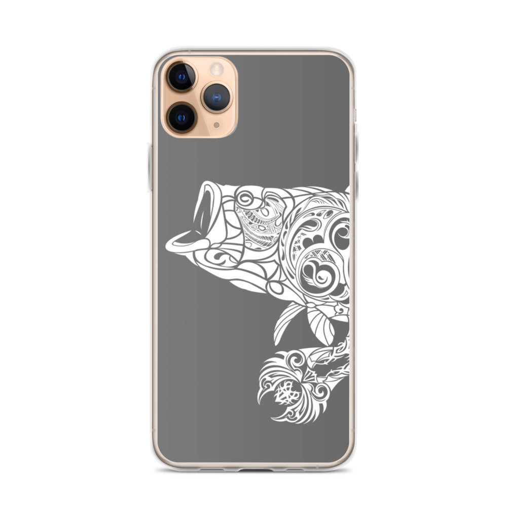 iPhone Case - Largemouth Bass - Grey