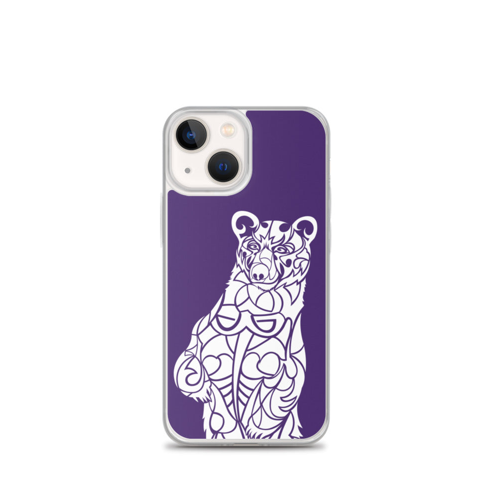 iPhone Case - Black Bear - Purple