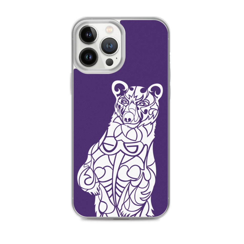 iPhone Case - Black Bear - Purple
