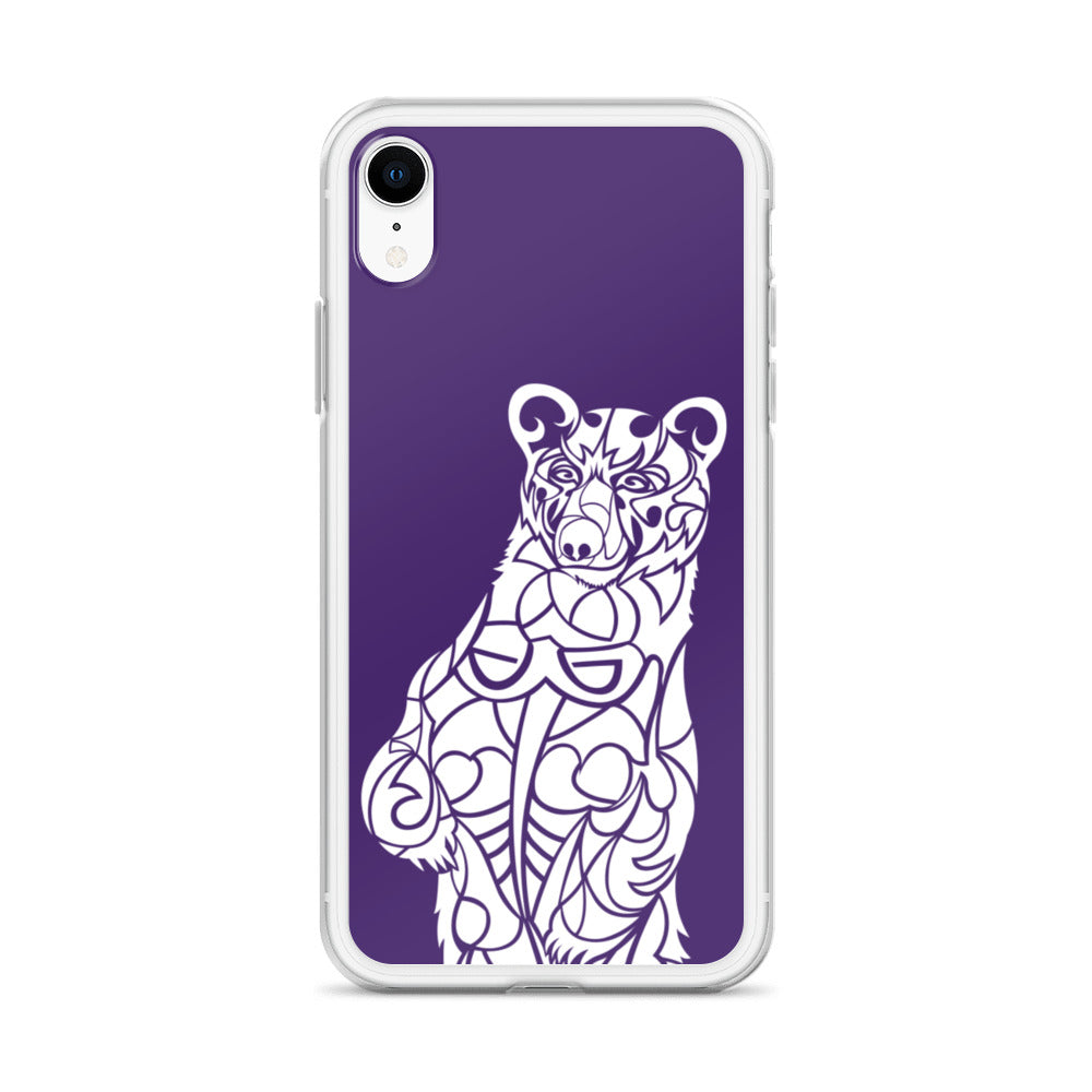 iPhone Case - Black Bear - Purple