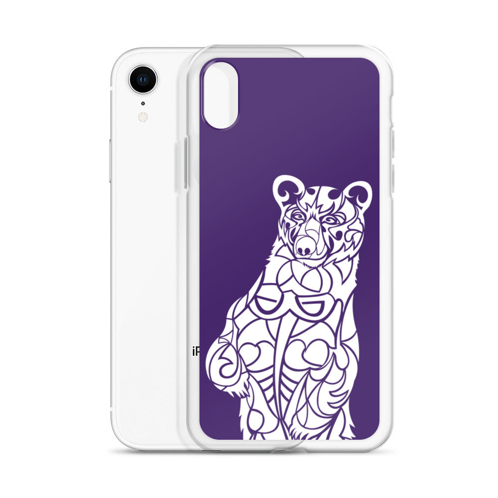 iPhone Case - Black Bear - Purple