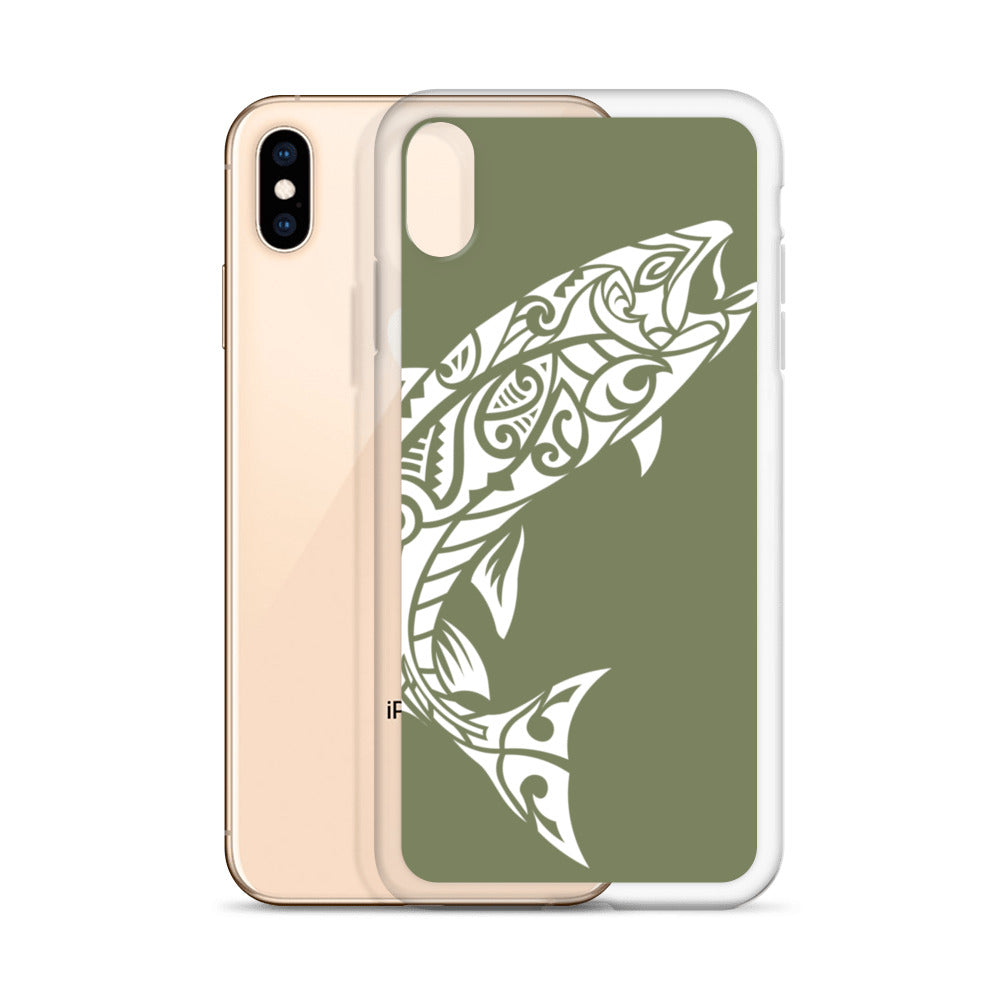 iPhone Case - Rainbow Trout - Forest Green