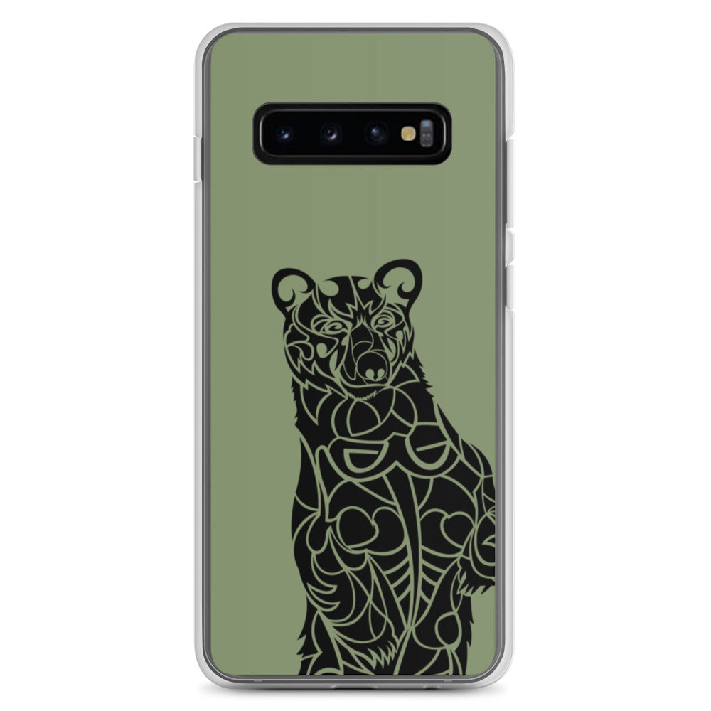 Samsung Case - Black Bear - Camo Green - Tribewear Outdoors
