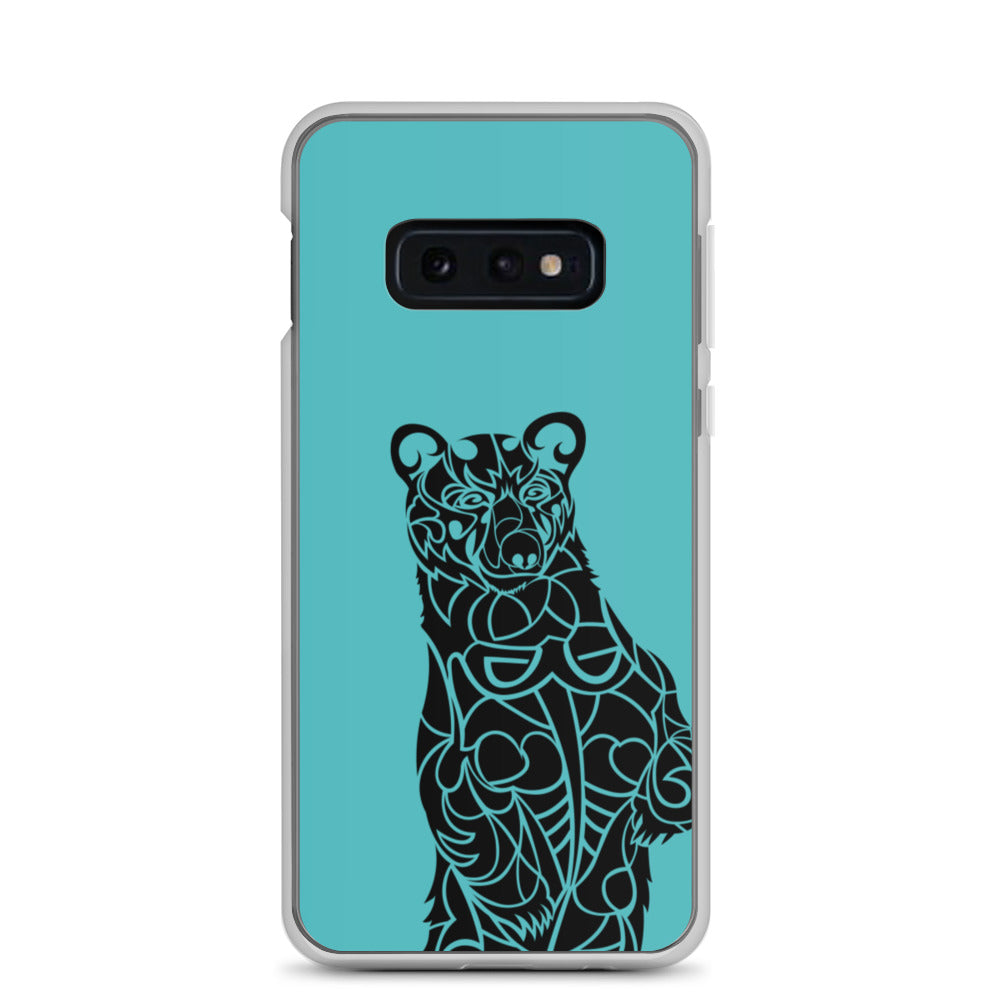 Samsung Case -- Black Bear - Teal - Tribewear Outdoors