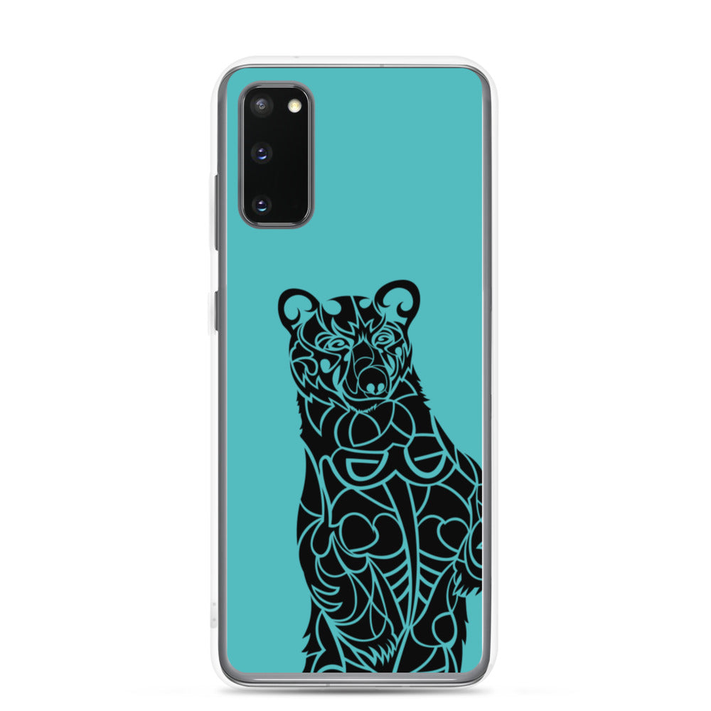 Samsung Case -- Black Bear - Teal - Tribewear Outdoors