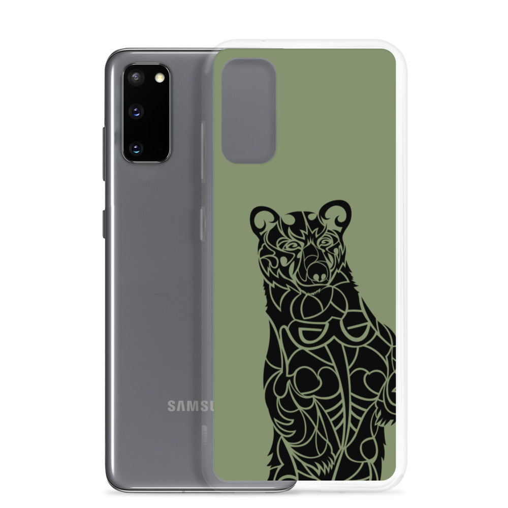 Samsung Case - Black Bear - Camo Green - Tribewear Outdoors