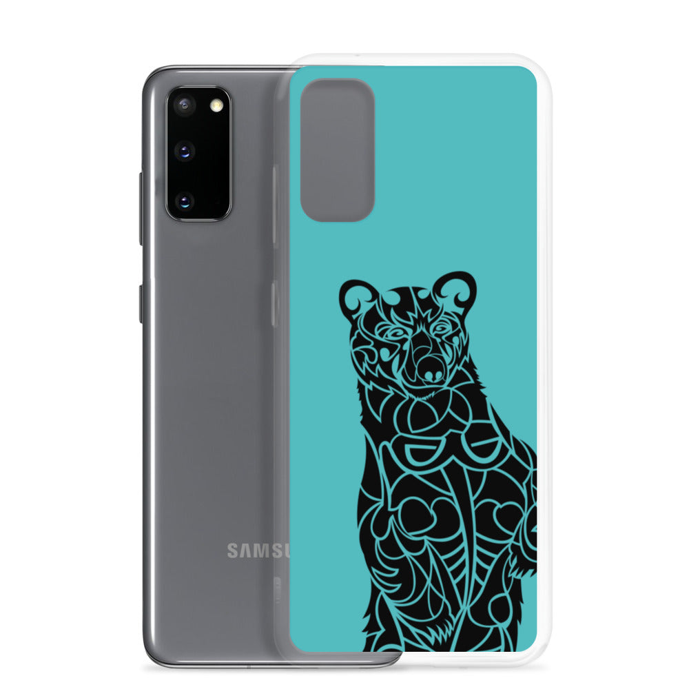 Samsung Case -- Black Bear - Teal - Tribewear Outdoors