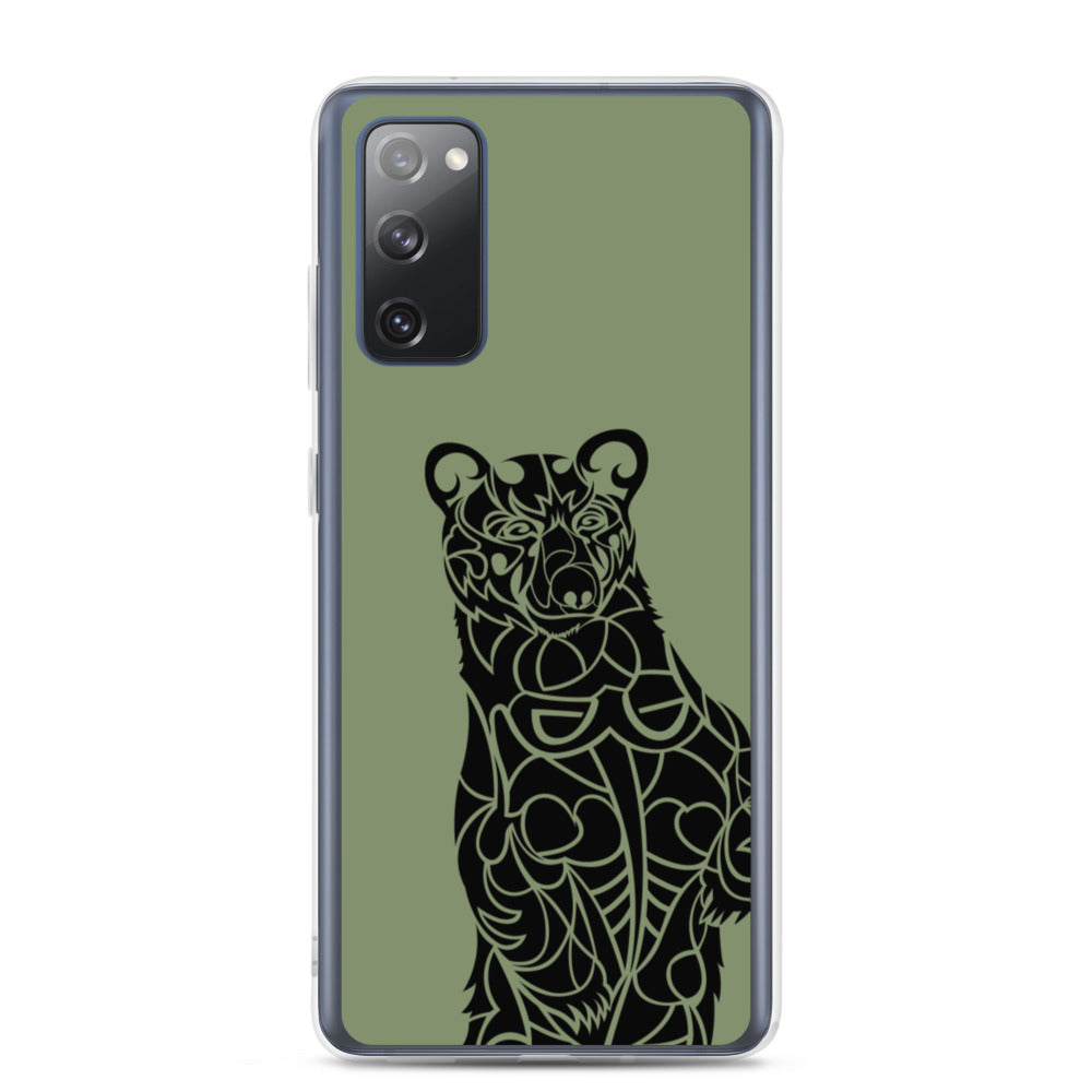 Samsung Case - Black Bear - Camo Green - Tribewear Outdoors