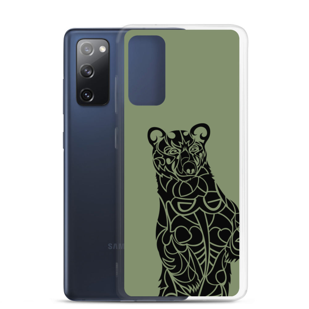 Samsung Case - Black Bear - Camo Green - Tribewear Outdoors