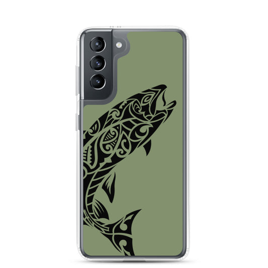 Samsung Case - Rainbow Trout - Camo Green - Tribewear Outdoors