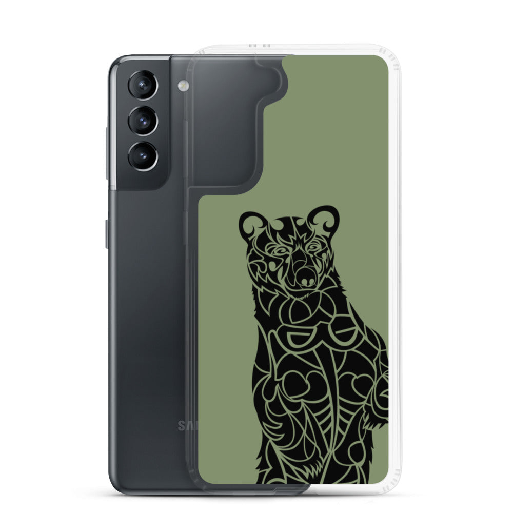 Samsung Case - Black Bear - Camo Green - Tribewear Outdoors