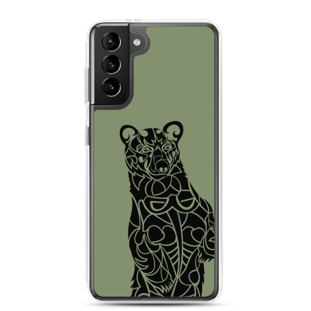 Samsung Case - Black Bear - Camo Green - Tribewear Outdoors