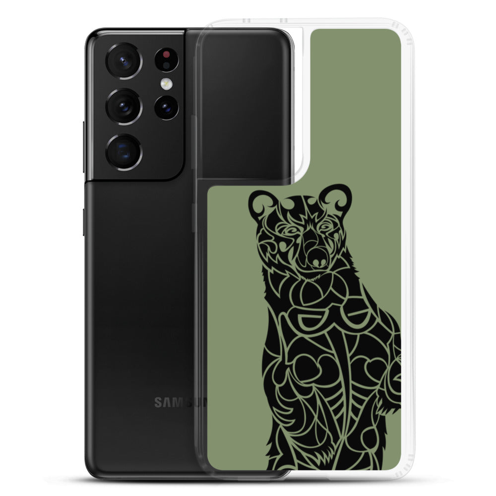 Samsung Case - Black Bear - Camo Green - Tribewear Outdoors