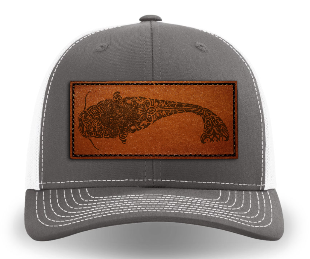 North Carolina Catfish Leather Patch Hat Brown/Khaki