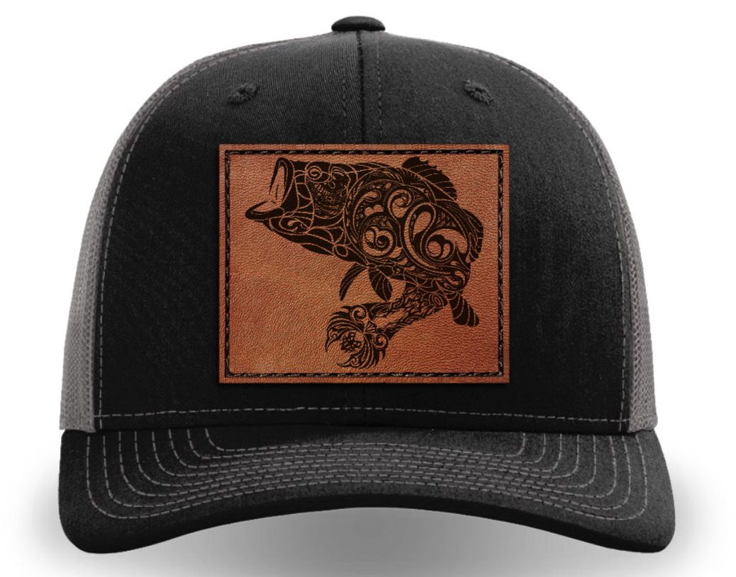 Leather Patch Hat - Largemouth - Tribewear Outdoors
