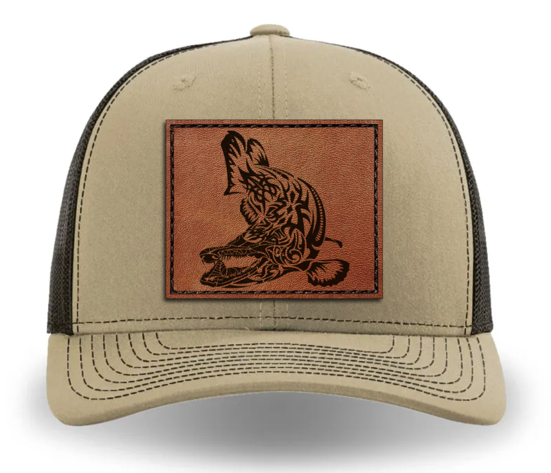 WILD LIFE Leather Patch Hat - Alligator Gar