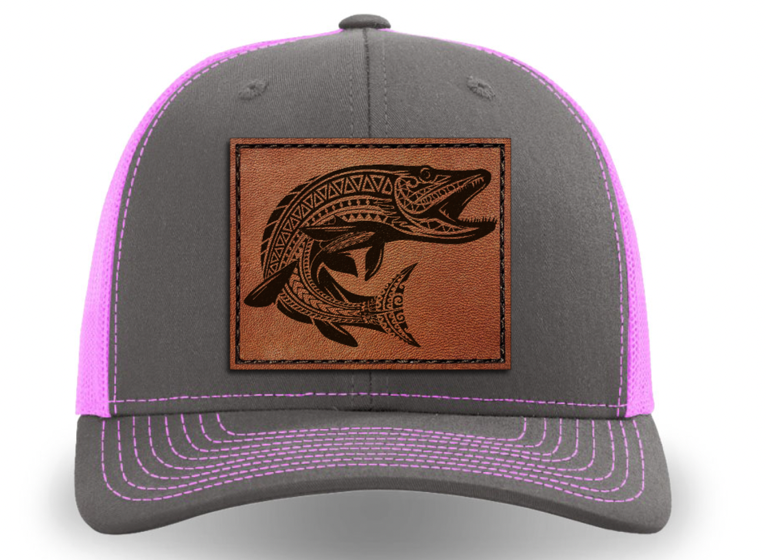 Leather Patch Hat - Muskie - Tribewear Outdoors