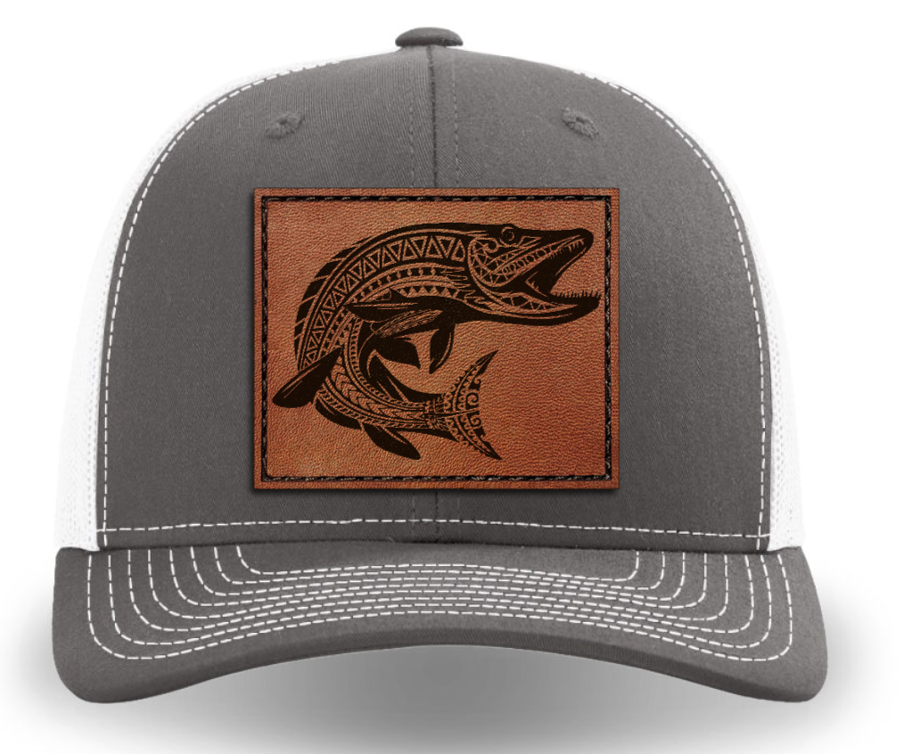 Leather Patch Hat - Muskie - Tribewear Outdoors