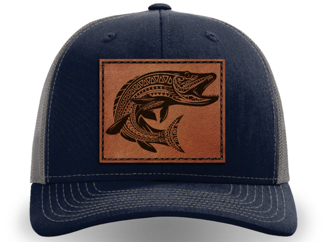 Leather Patch Hat - Muskie - Tribewear Outdoors