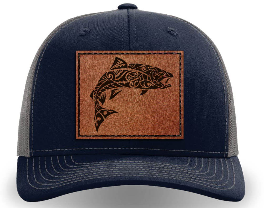 Leather Patch Hat - Rainbow Trout