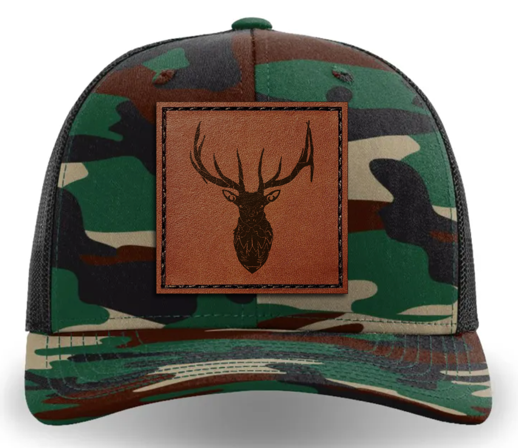 Leather Patch Hat - Elk