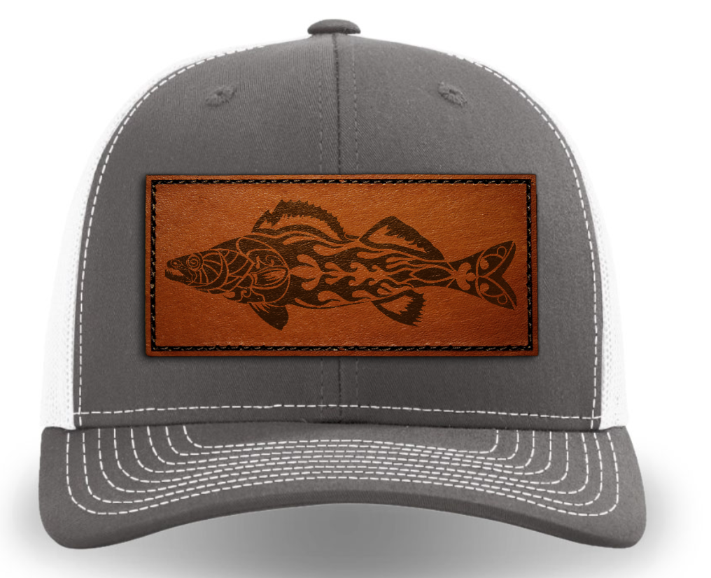 Leather Patch Hat - Walleye – Tribewear Outdoors