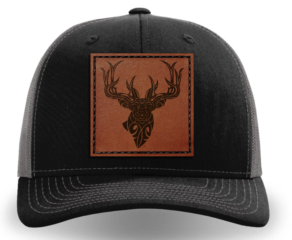 Leather Patch Hat - Whitetail Deer - Tribewear Outdoors