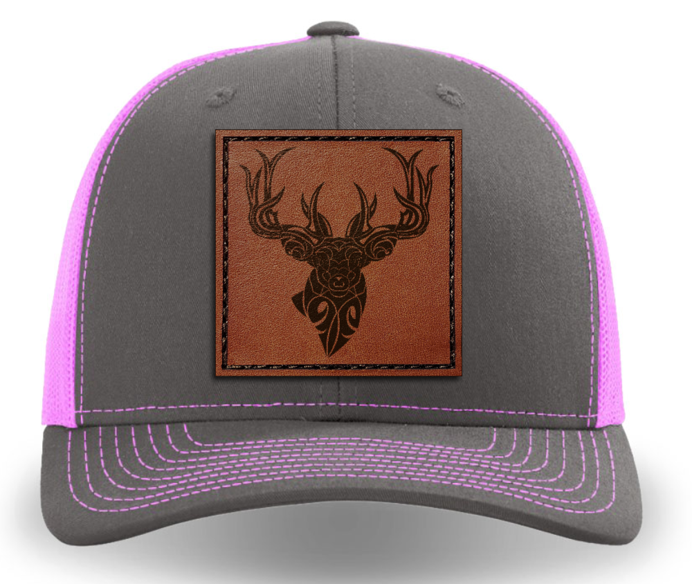Leather Patch Hat - Whitetail Deer - Tribewear Outdoors