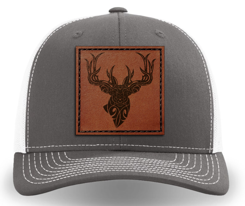 Leather Patch Hat - Whitetail Deer - Tribewear Outdoors