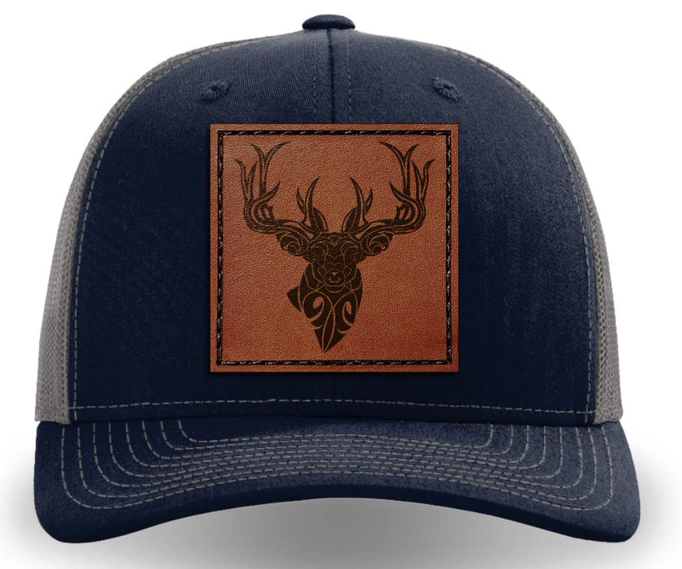Leather Patch Hat - Whitetail Deer - Tribewear Outdoors
