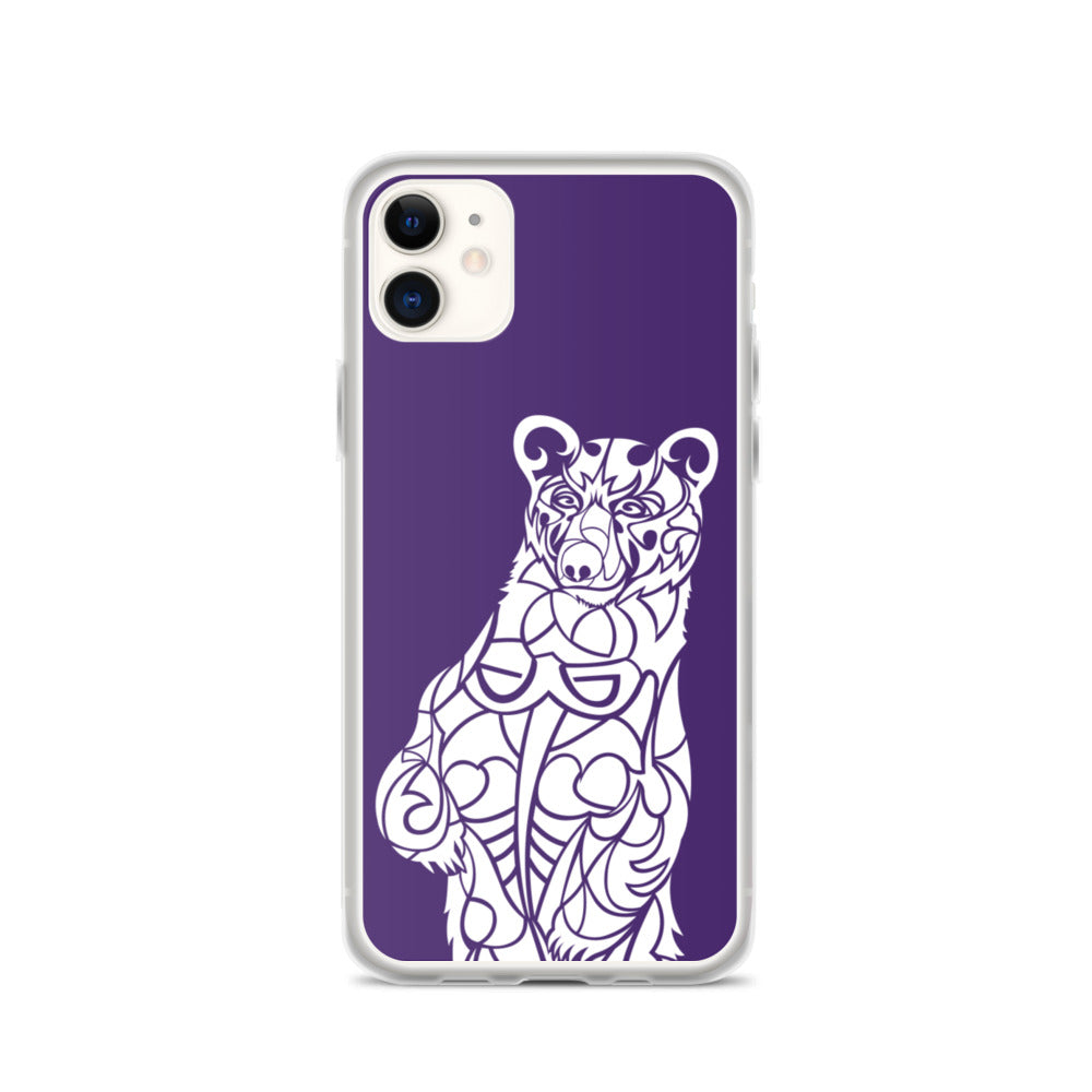 iPhone Case - Black Bear - Purple