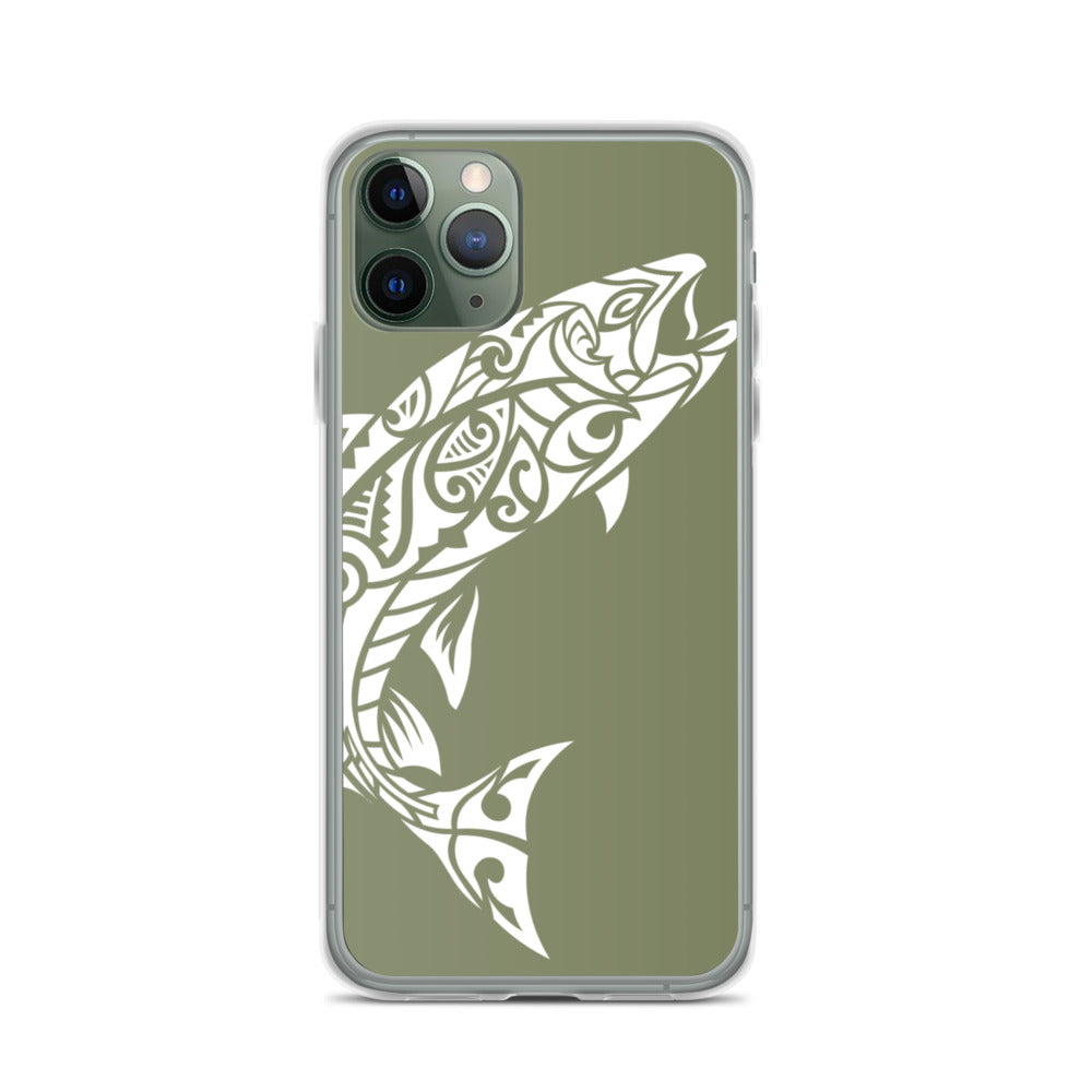 iPhone Case - Rainbow Trout - Forest Green