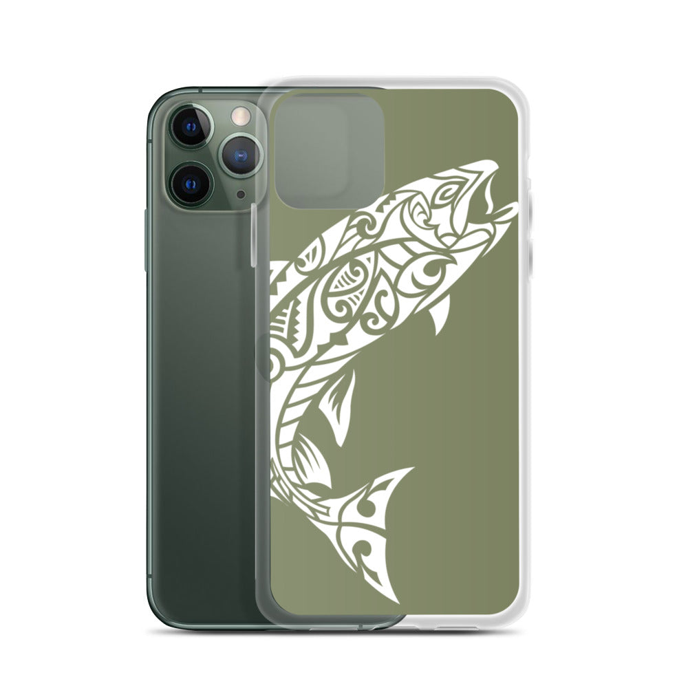 iPhone Case - Rainbow Trout - Forest Green