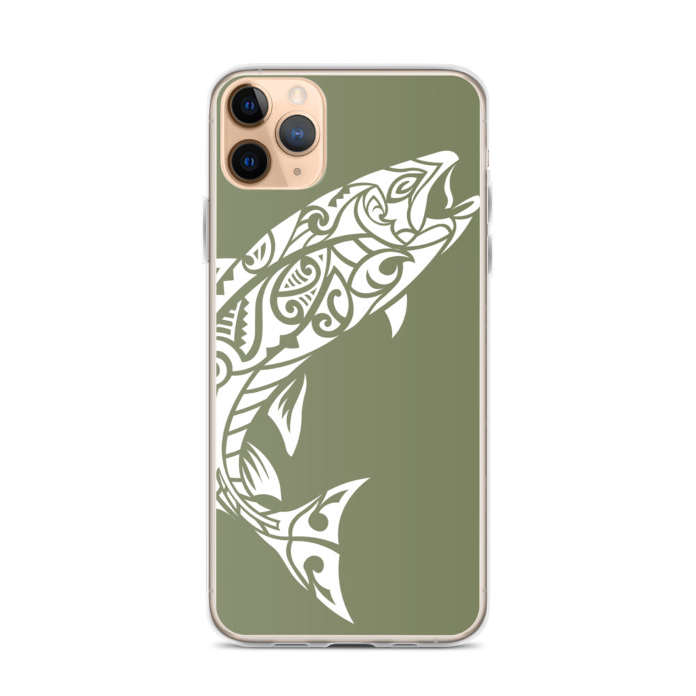 iPhone Case - Rainbow Trout - Forest Green