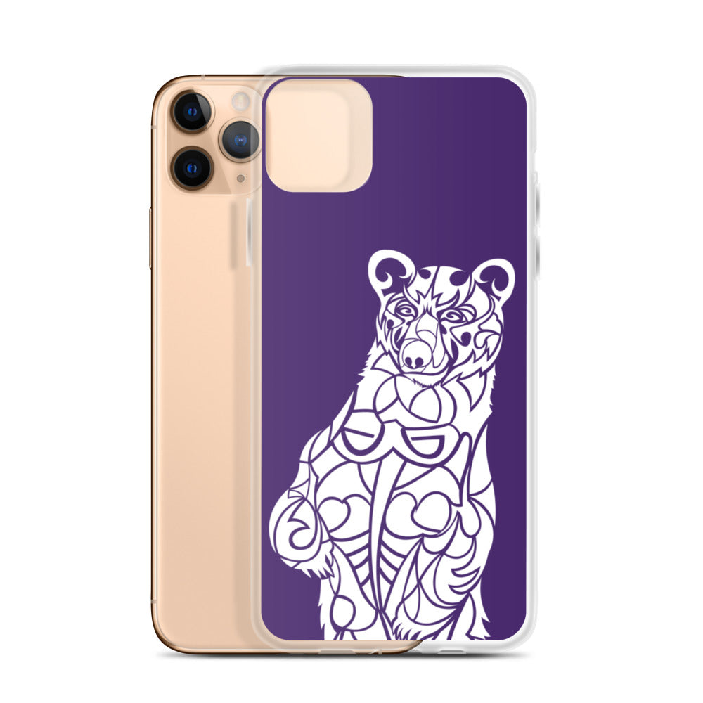 iPhone Case - Black Bear - Purple