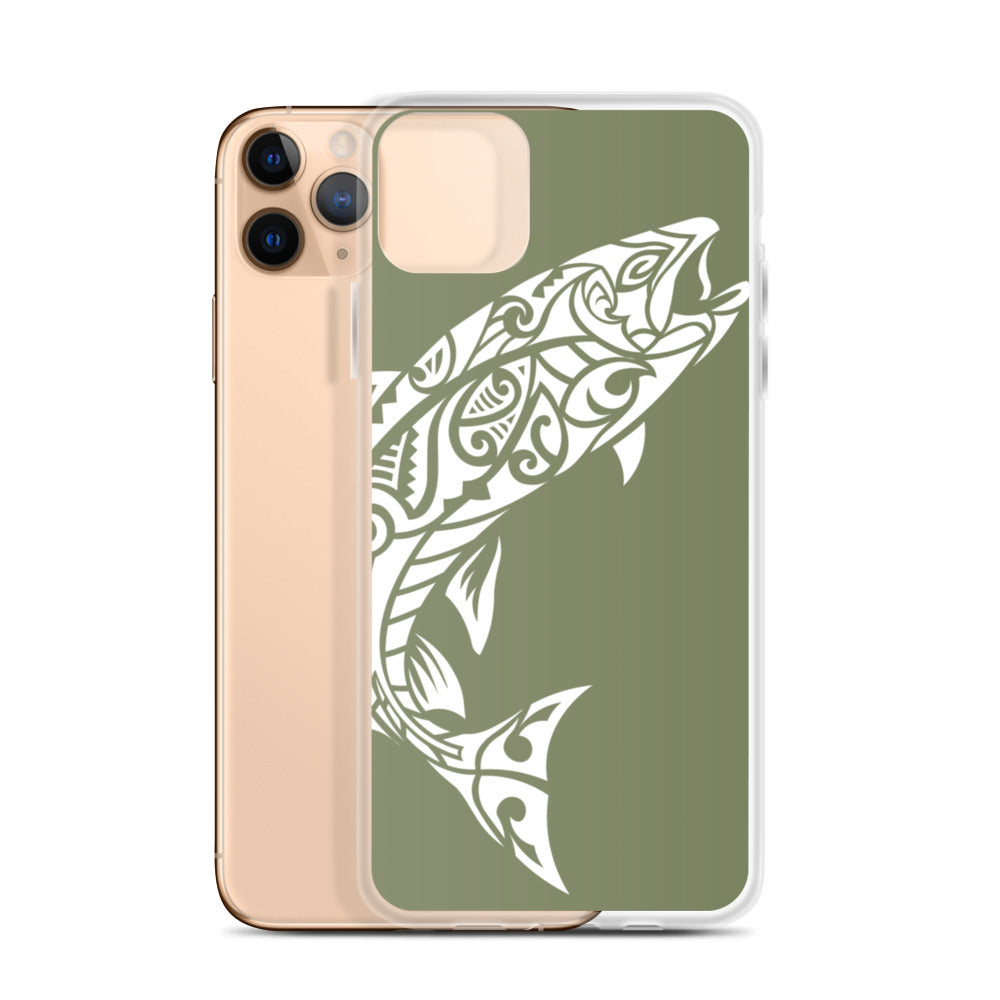 iPhone Case - Rainbow Trout - Forest Green