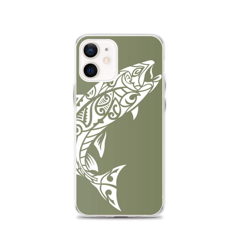 iPhone Case - Rainbow Trout - Forest Green