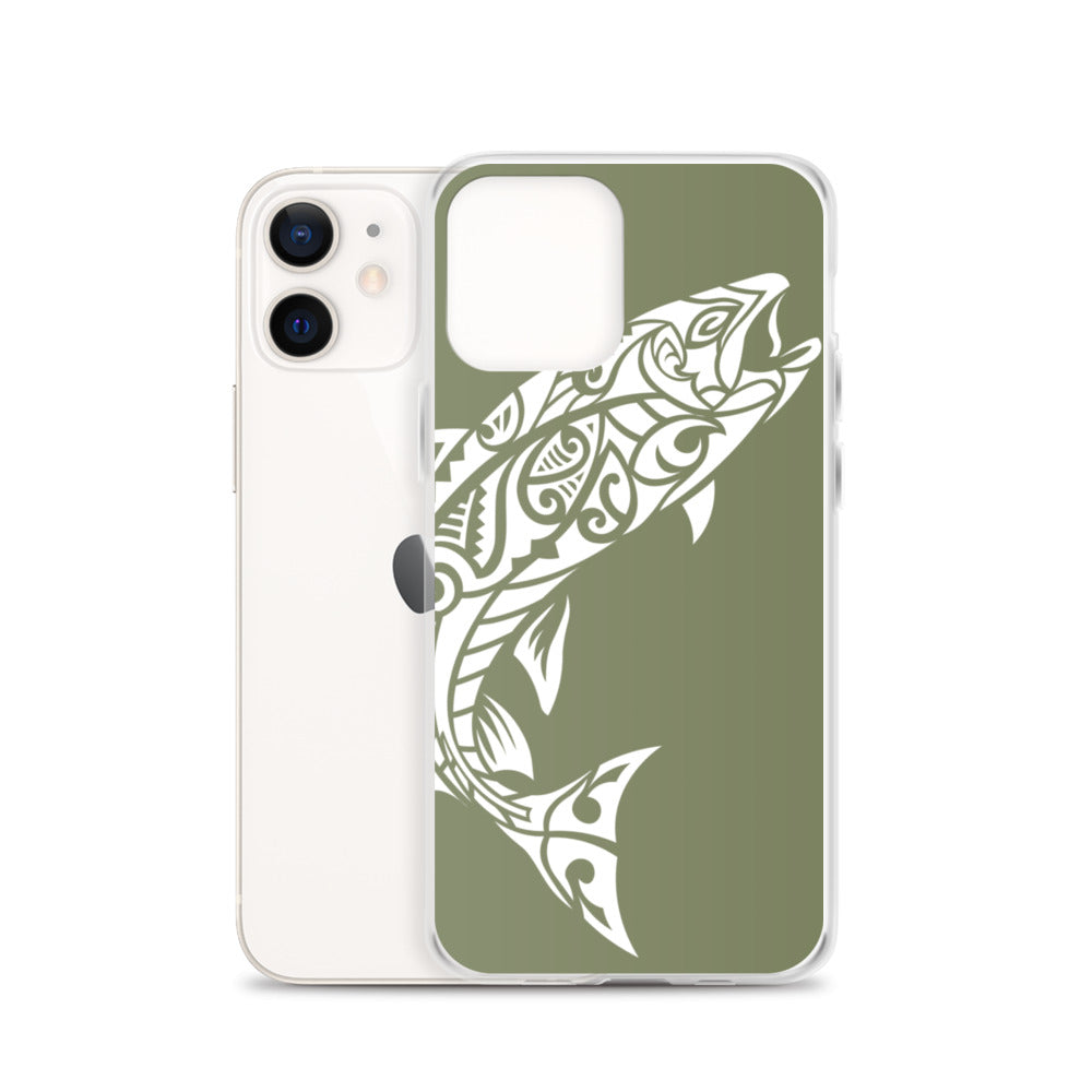 iPhone Case - Rainbow Trout - Forest Green