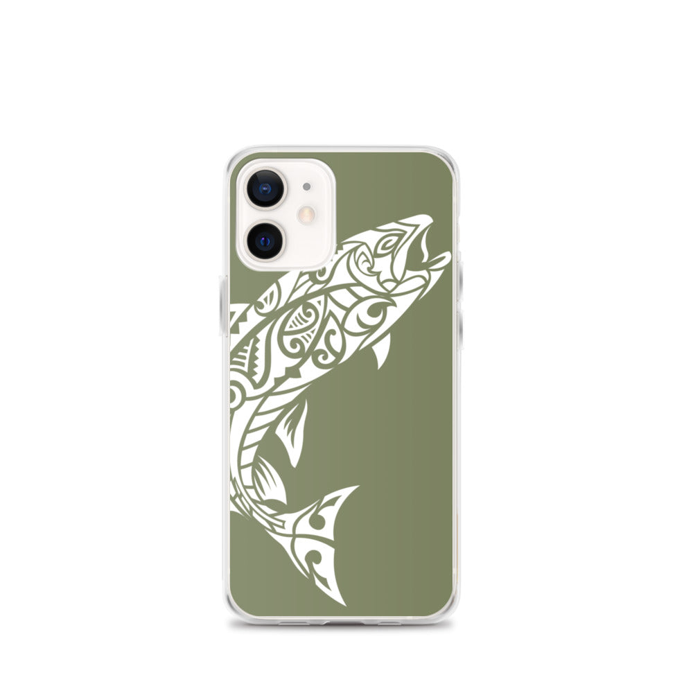iPhone Case - Rainbow Trout - Forest Green