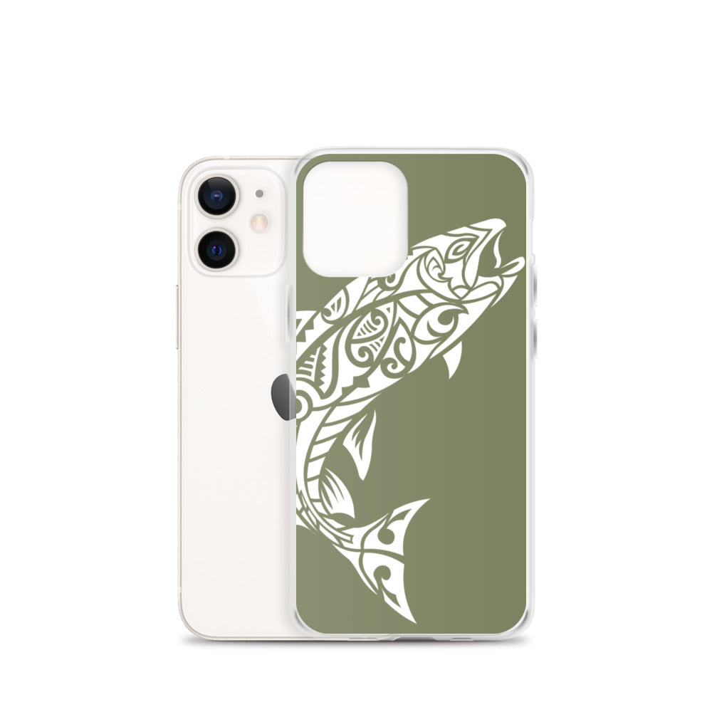 iPhone Case - Rainbow Trout - Forest Green