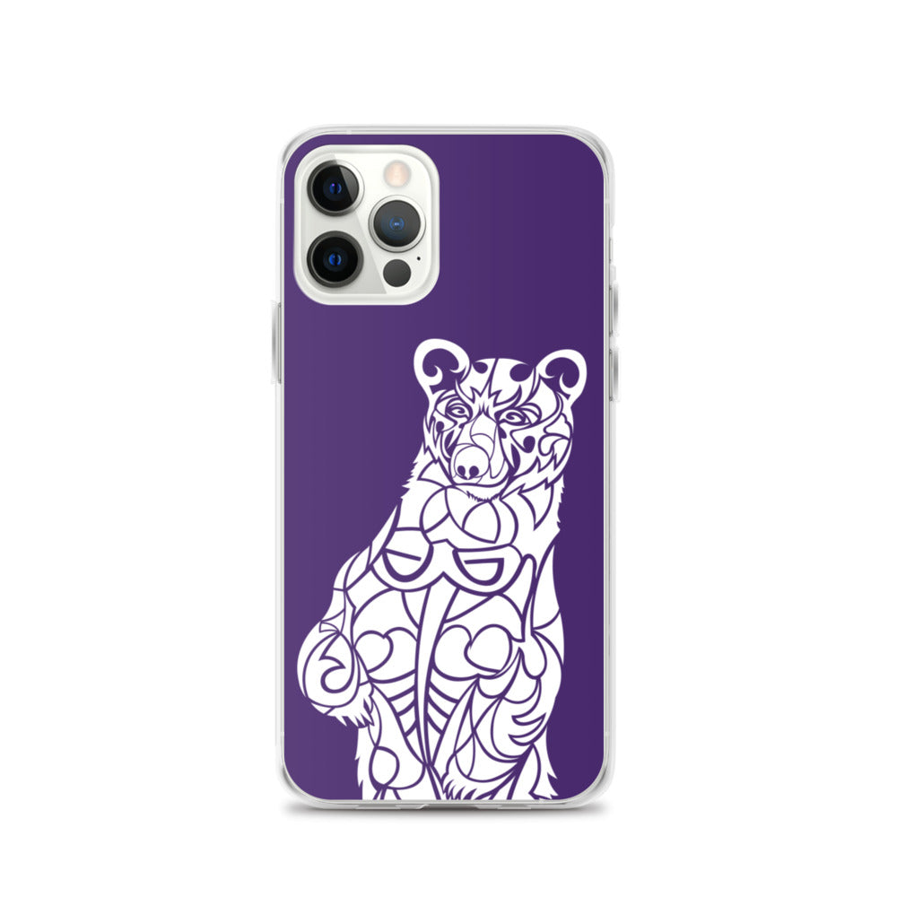 iPhone Case - Black Bear - Purple